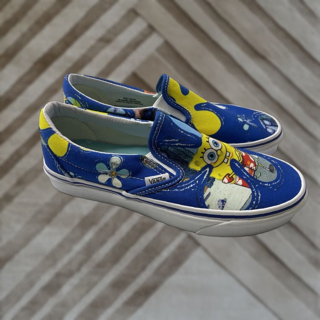 Vans Vans x Spongebob Casual Slip-On Shoes Multicolored Size 7.5M Women Size 30" / US 8 / IT 44 - 1 Thumbnail