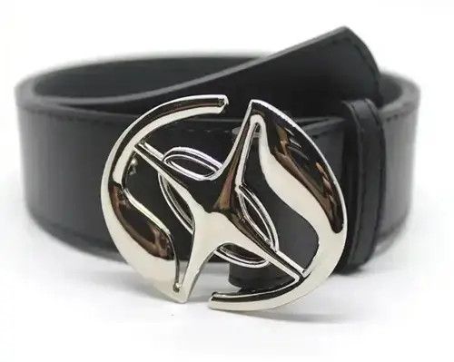 VIBE Y2K 2000s chrome emblem PU Leather belt Size ONE SIZE - 1 Thumbnail
