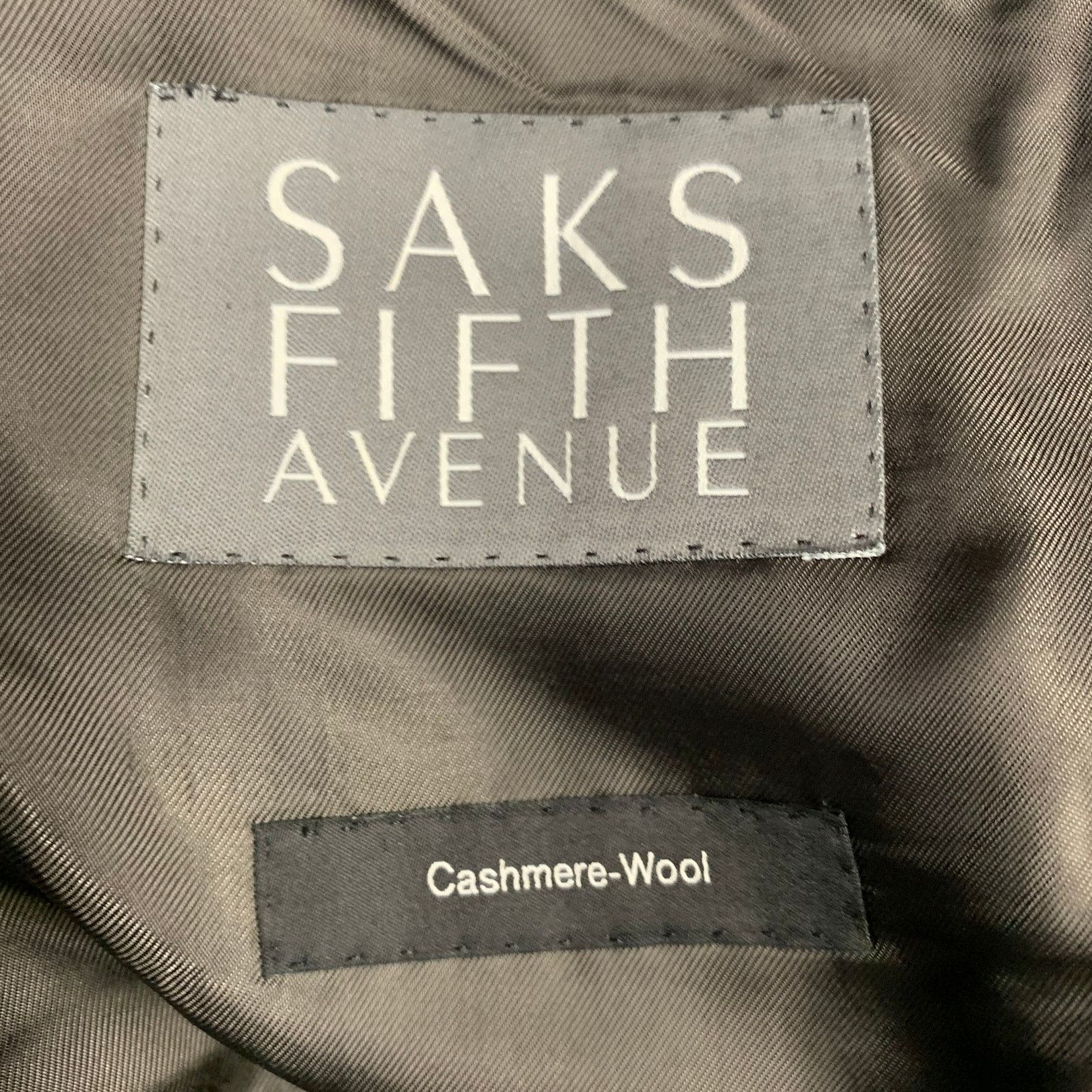 Brown Black Virgin Wool Cashmere Windowpane Sport Coat