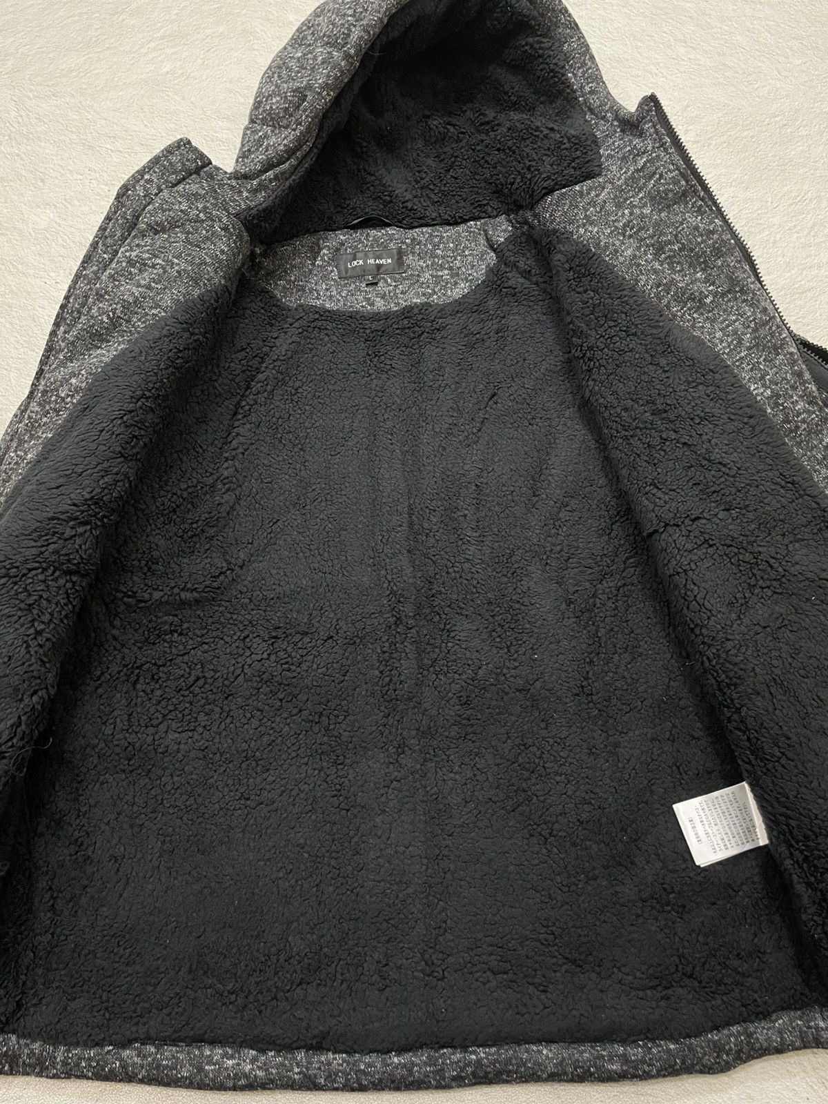 14th Addiction 2000s Japan Shearling Hooded Colar Jacket Black Y2K Size US L / EU 52-54 / 3 - 7 Thumbnail