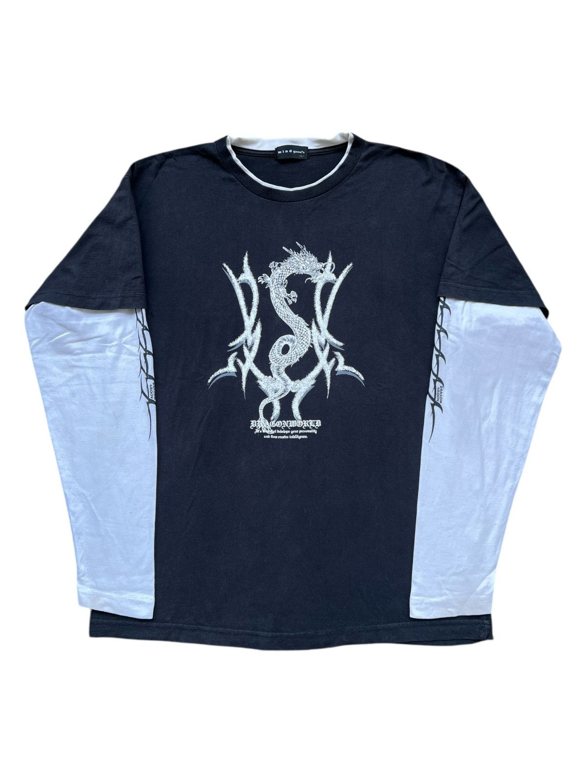 Japanese Brand 2000s Mind’s Game Dragon World Double Sleeve Japanese Brand Size US L / EU 52-54 / 3 - 1 Thumbnail