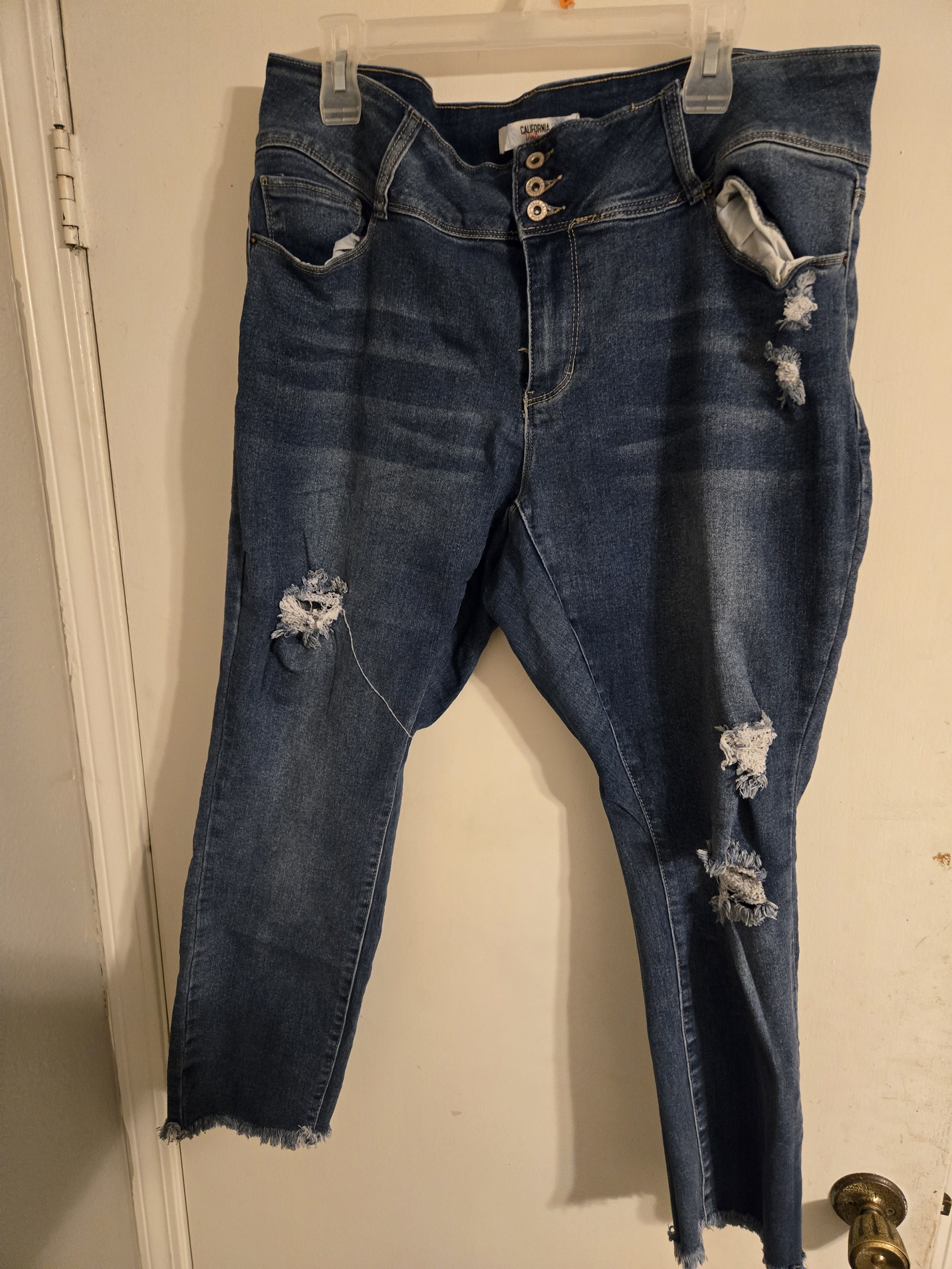 Asos California Vintage Ripped Jeans Size US 27 - 1 Thumbnail