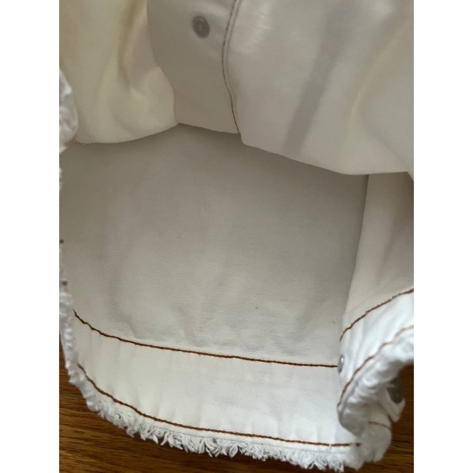 Bdg Urban Outfitters BDG Oversized White Jean Jacket S/P A002045 Size S / US 4 / IT 40 - 7 Thumbnail