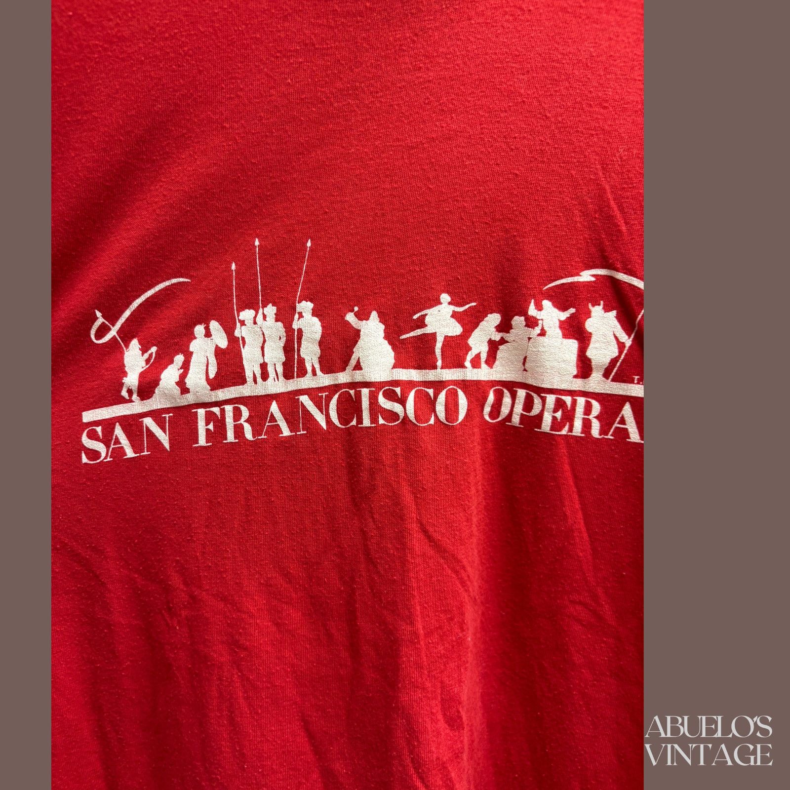 Vintage VTG 80s Graphic Tee | Screen Stars Red | Balletcore Size US M / EU 48-50 / 2 - 3 Thumbnail