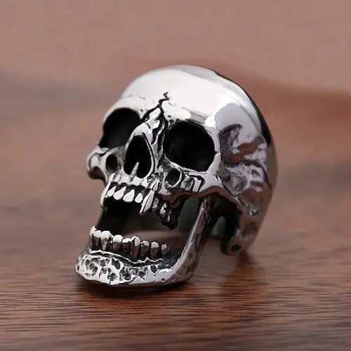 Ring Of Fire Vampire Skull Ring Size ONE SIZE - 3 Thumbnail