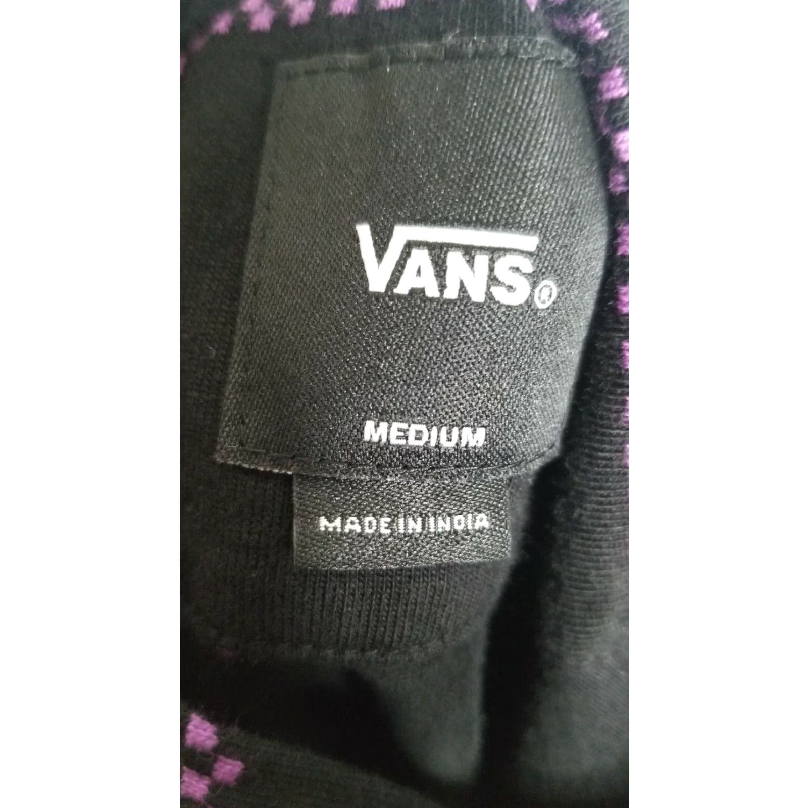 Vans VANS Belmont Striped HOODIE Shirt M Mens Pullover Black/Purple SKATER T SHIRT Size US M / EU 48-50 / 2 - 4 Thumbnail