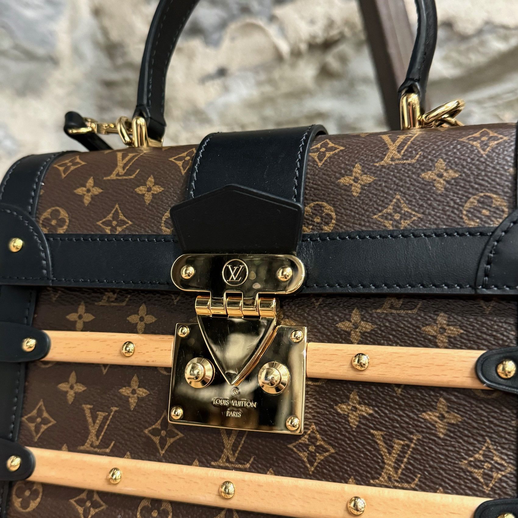 Louis Vuitton Monogram Wood Trianon PM Bag