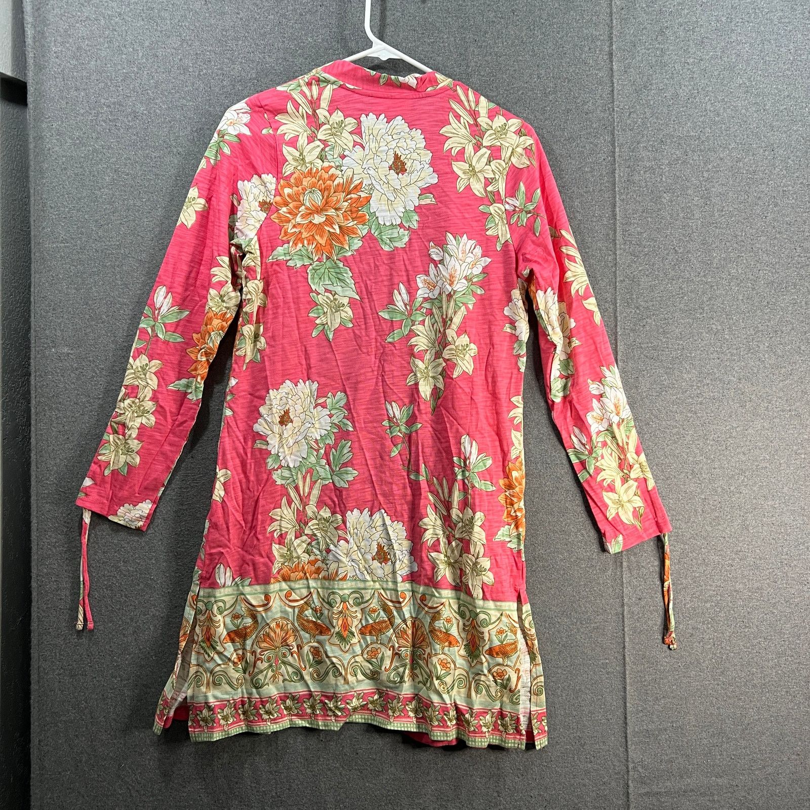 Other Belle by Kim Gravel Slub Knit Don't Be Koi Printed Duster Size XXS / US 00 / IT 34 - 2 Thumbnail