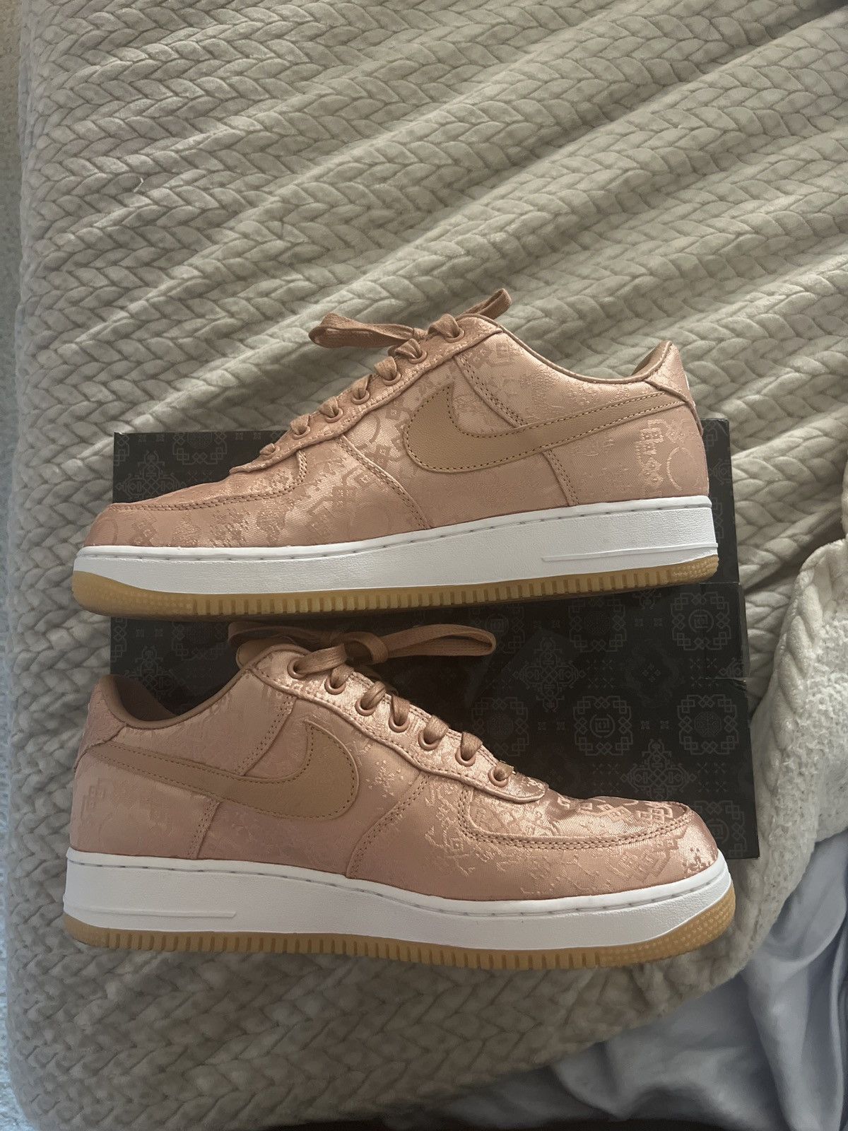 CLOT × Nike CLOT X Nike Air Force 1 Low “Rose Gold Silk” Size US 11 / EU 44 - 2 Thumbnail