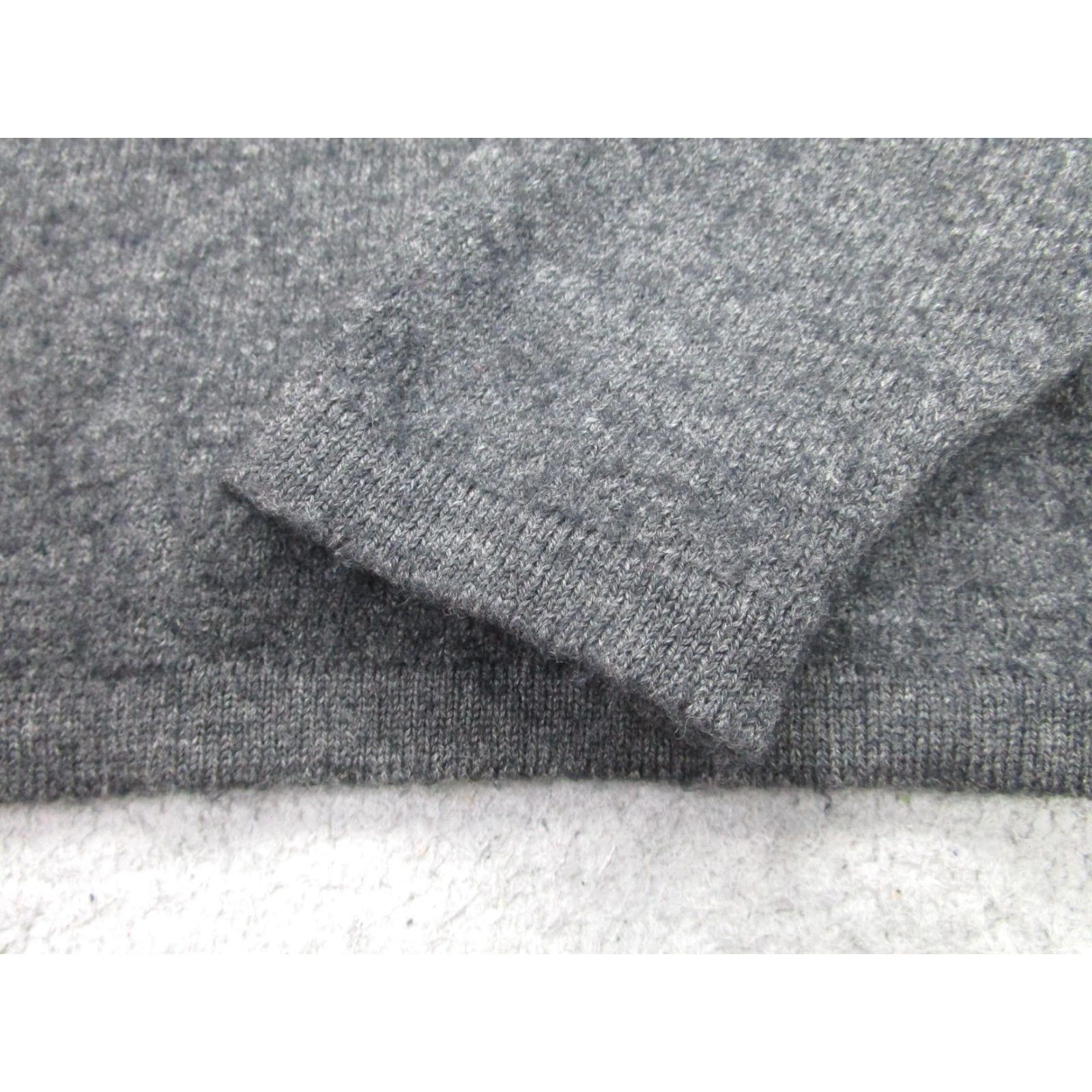 VINTAGE L.L.Bean Cardigan Sweater Womens L Gray 100% Lambswool Scotland 90s