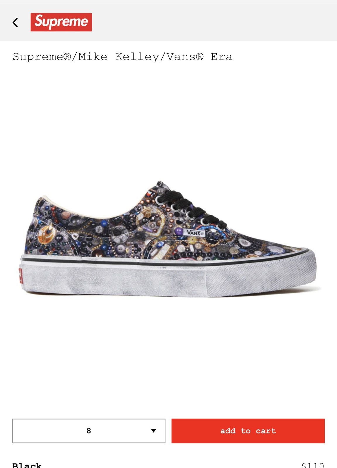 Supreme mike kelly supreme vans Size US 8.5 / EU 41-42 - 1 Thumbnail