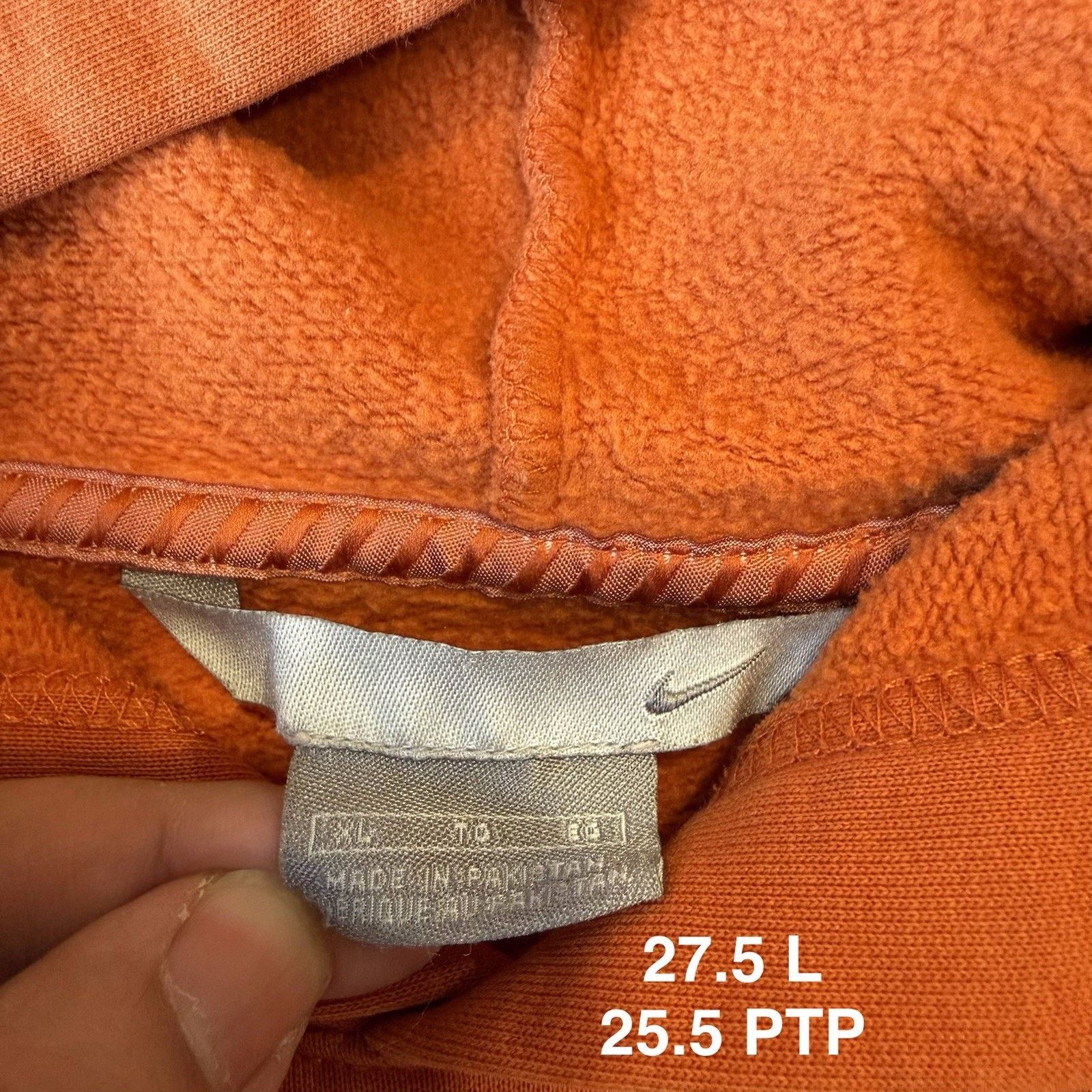 Nike Vintage Nike Air Soul Hoodie XL Orange Y2K Fleece Pullover Size US XL / EU 56 / 4 - 7 Thumbnail