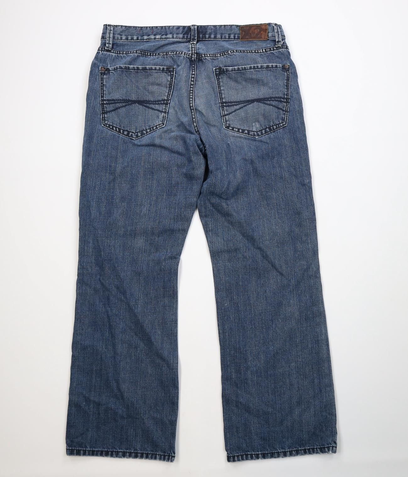 Express Vintage Y2K Express X2 Rise Boot Cut Wide Leg Denim Jeans Size US 36 / EU 52 - 13 Thumbnail
