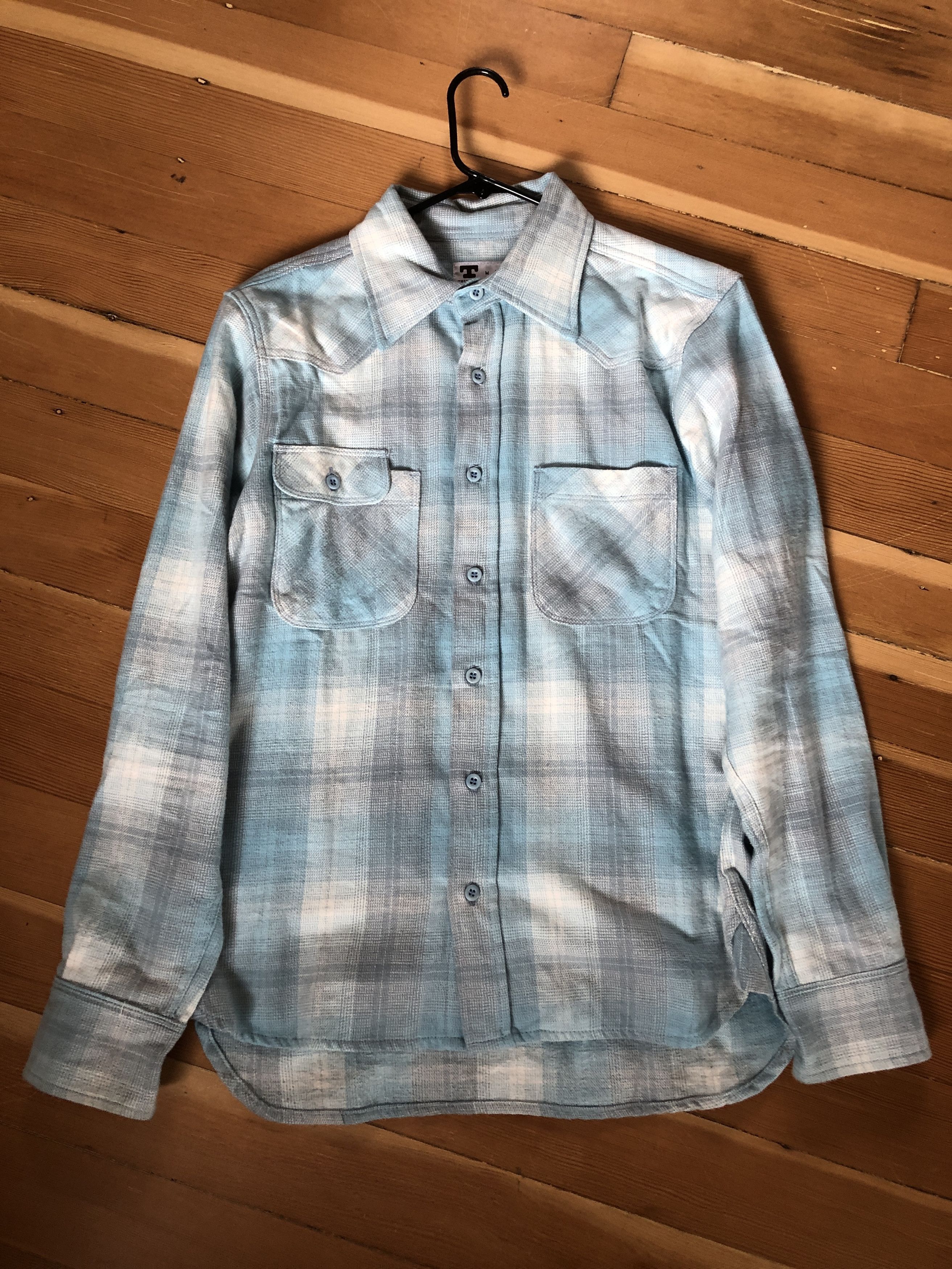 image of Tellason Topper Plaid Flannel in Sky, Men's (Size Medium)
