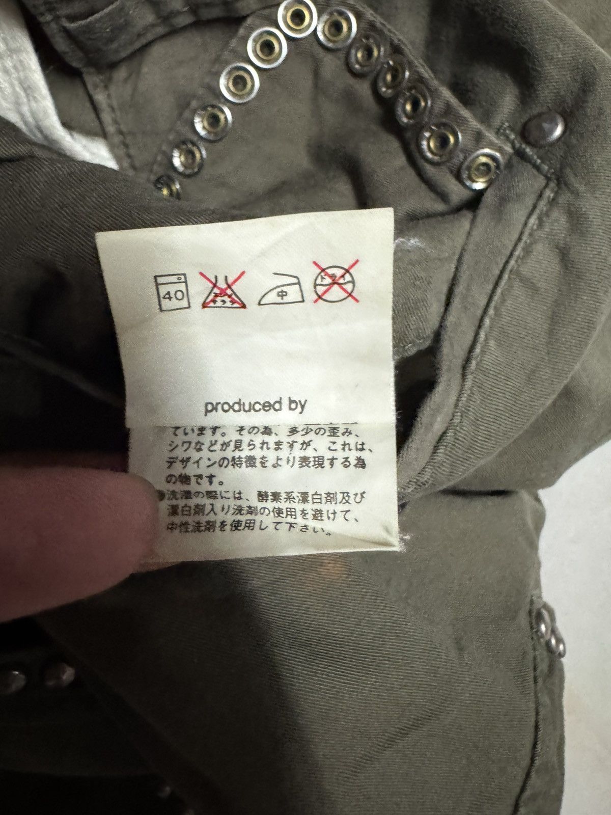 Seditionaries 💥STUDDED PUNK CARGO MADE IN JAPAN PARACHUTE RARE Size US 33 - 11 Thumbnail
