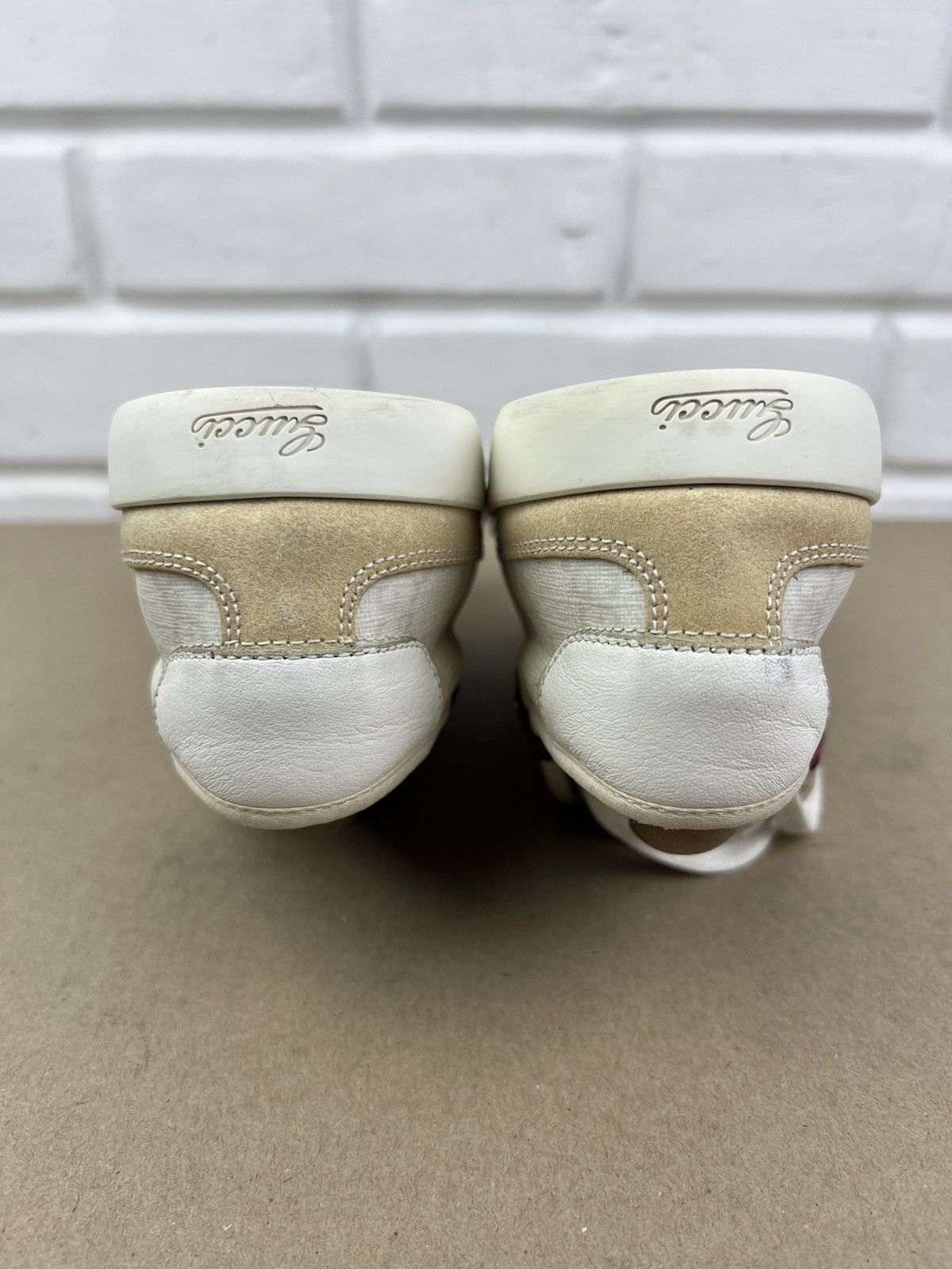 Gucci GUCCI Sneakers Suede Shoes GG Monogram Supreme Canvas White Size US 7.5 / EU 40-41 - 15 Thumbnail
