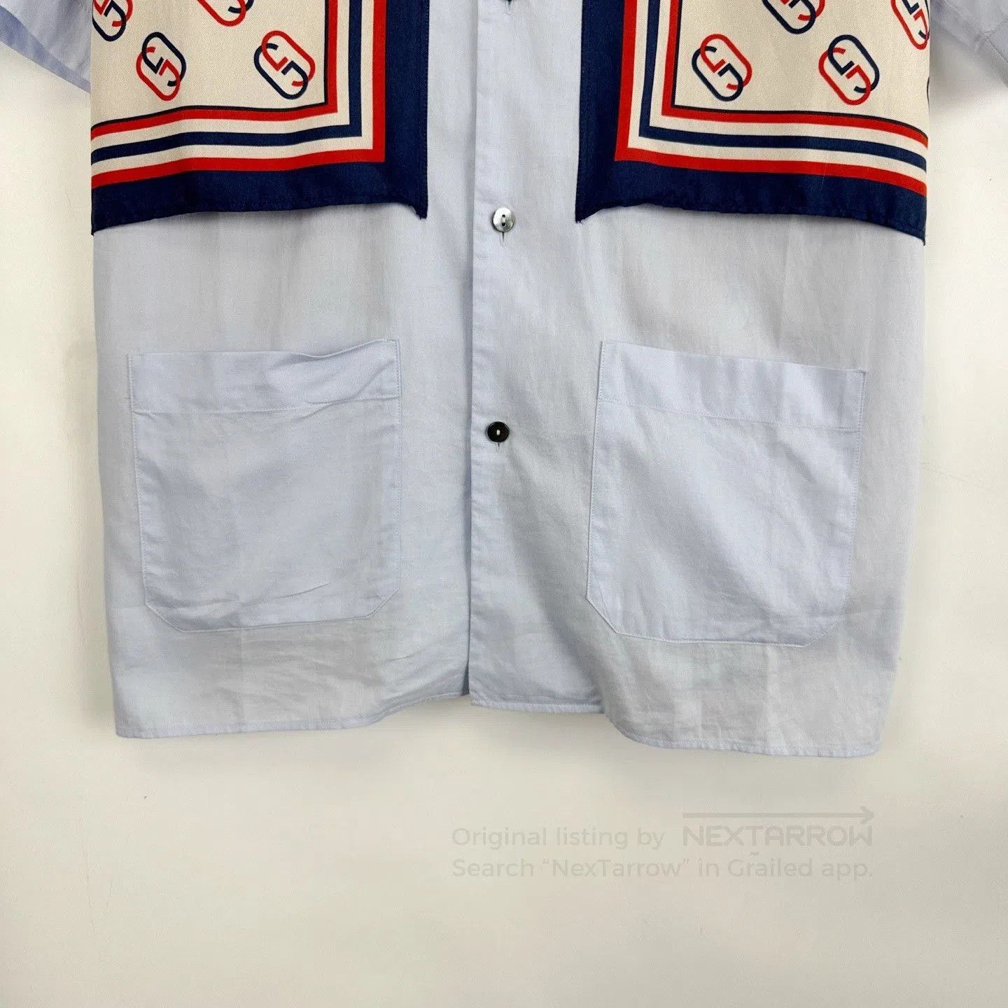 Gucci Gucci Blue Lion Head Print Short-Sleeve Shirt. Size US S / EU 44-46 / 1 - 6 Thumbnail