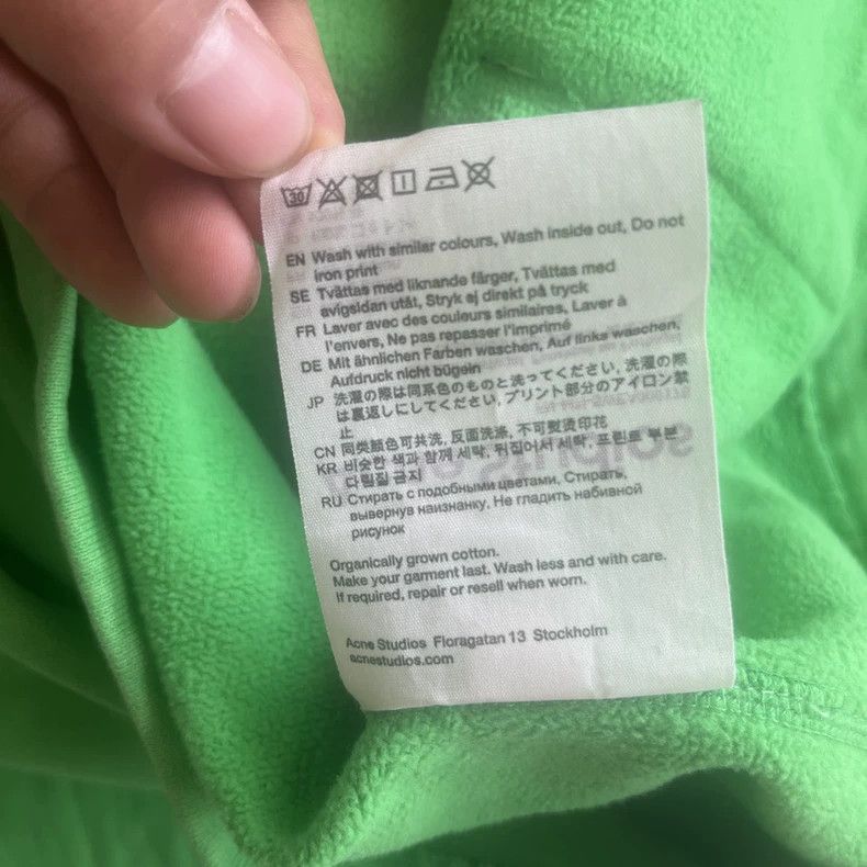 Acne Studios A bottle of green hooded sweatshirt