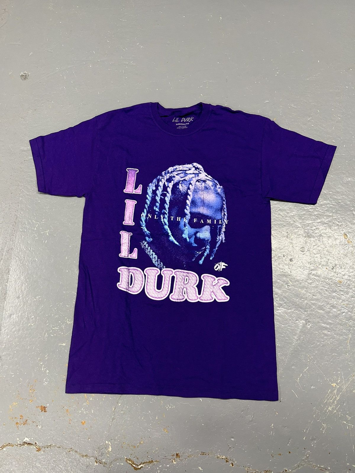 Rap Tees × Vintage Crazy Y2K Essential Purple Lil Durk Graphic Rap Tee Shirt Size US S / EU 44-46 / 1 - 1 Thumbnail