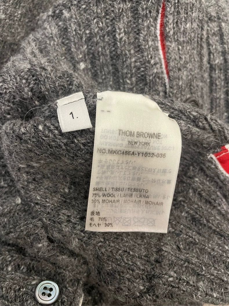Thom Browne Thom Browne New gray neckline four-striped wool horsehair c Size US S / EU 44-46 / 1 - 6 Thumbnail