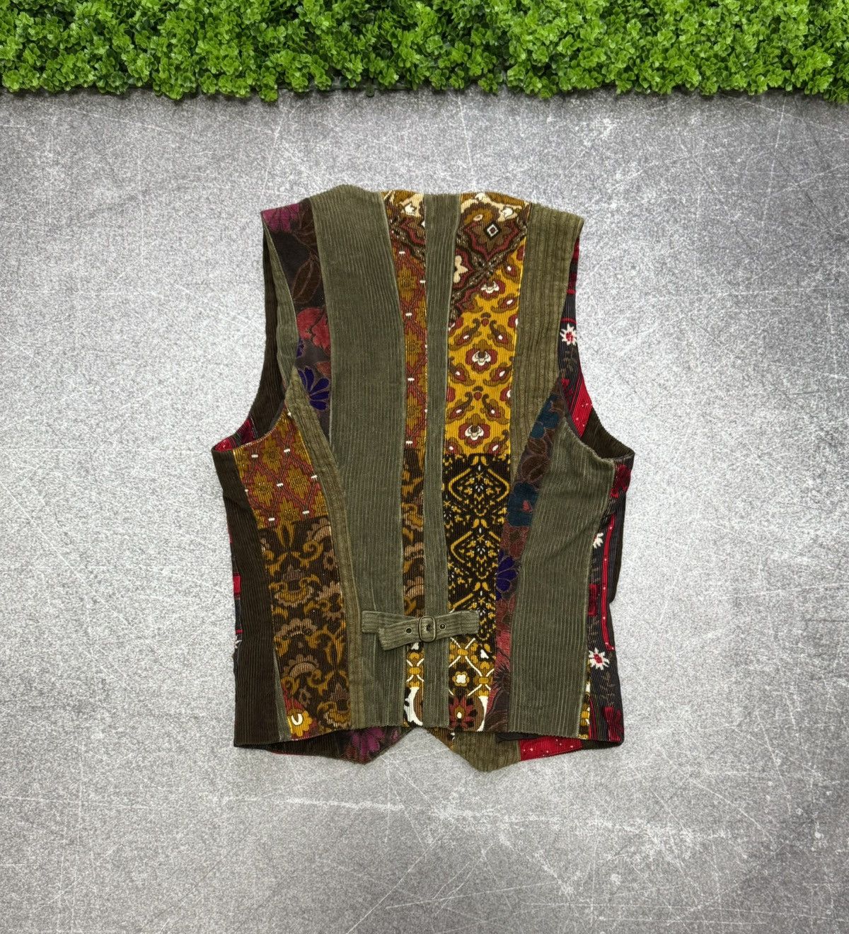 Dolce & Gabbana Vintage 1990s Dolce & Gabbana Velvet Patchwork Vest Boro Size S / US 4 / IT 40 - 2 Thumbnail