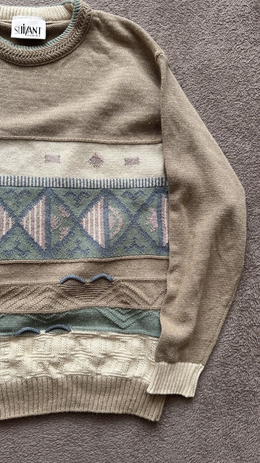 Coogi Coogi Grandpa Core Retro Vibe Vintage Silk Cable Knit Jumper Size US M / EU 48-50 / 2 - 3 Thumbnail
