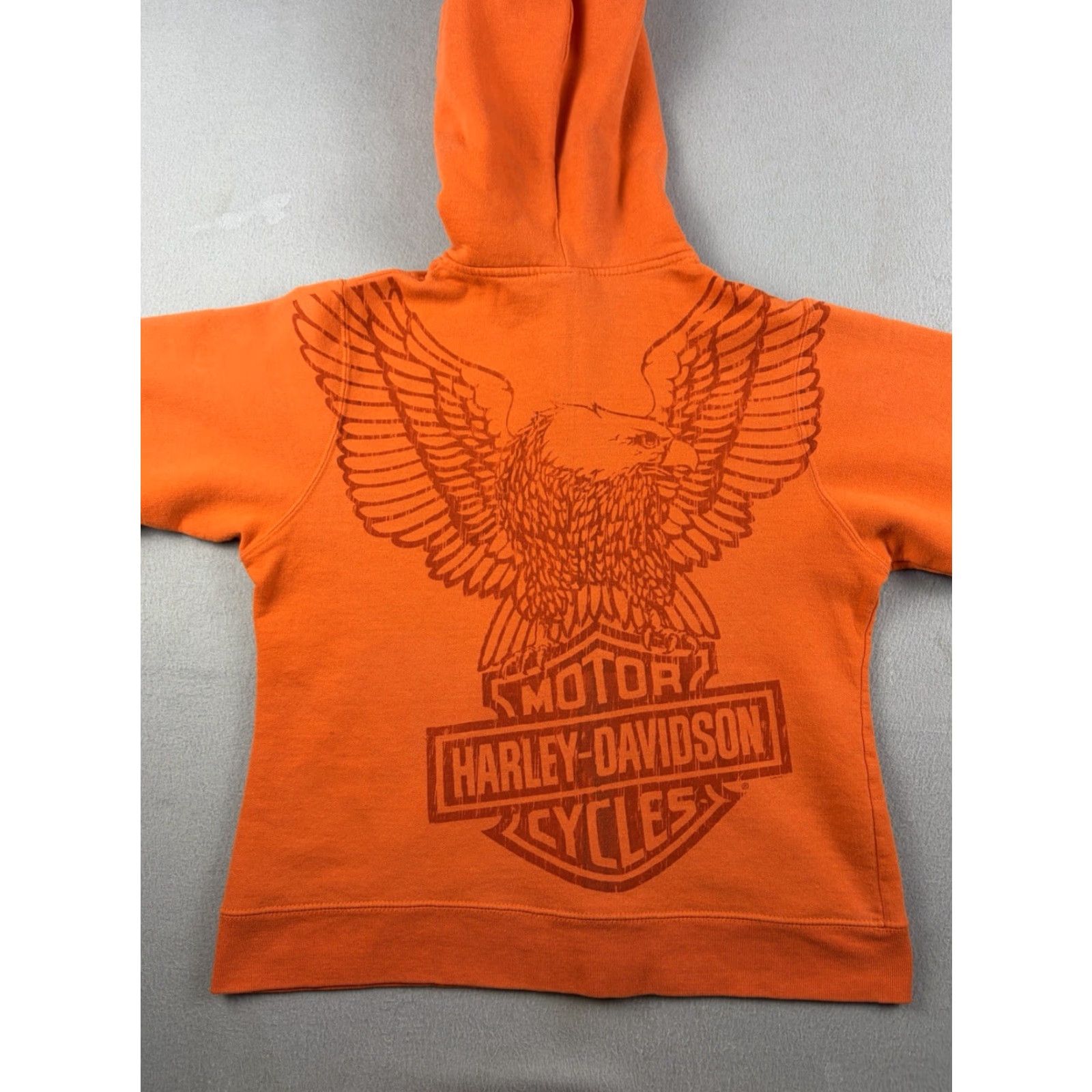 Harley Davidson VINTAGE Harley-Davidson Sweatshirt Womens M Orange Full Zip Eagle Biker Y2k Logo Crew Neck Cotton Long Sleeve Zip All Seasons Activewear Women Size M / US 6-8 / IT 42-44 - 6 Thumbnail