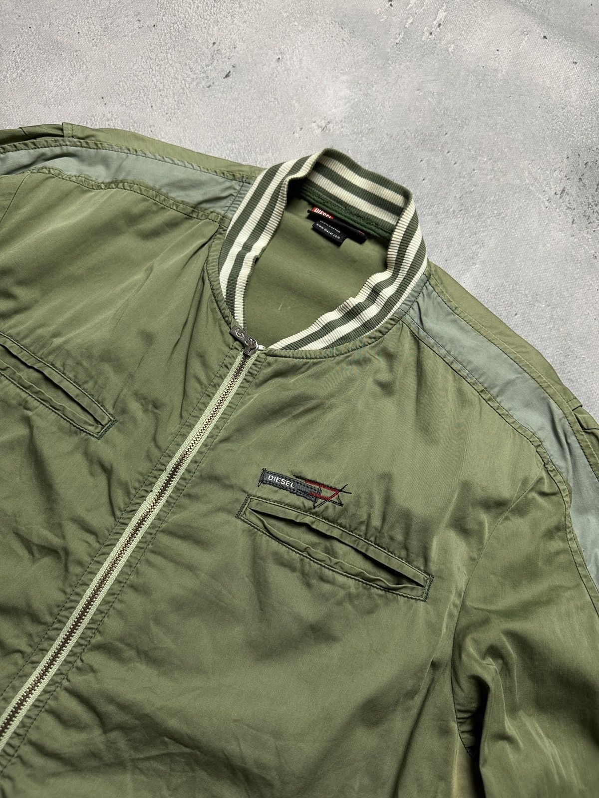 Diesel Rare Archive Diesel Olive Green Rider Bomber Jacket y2k 90s Size US XL / EU 56 / 4 - 7 Thumbnail