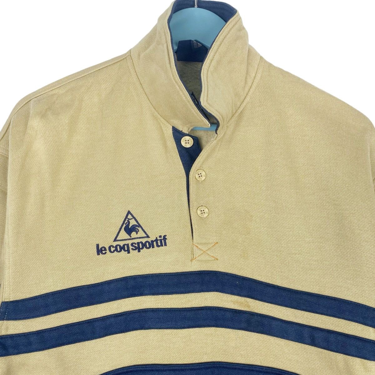 Le Coq Sportif Le Coq Sportif Crewneck Half Button Sweatshirt Pullover Size US M / EU 48-50 / 2 - 2 Thumbnail