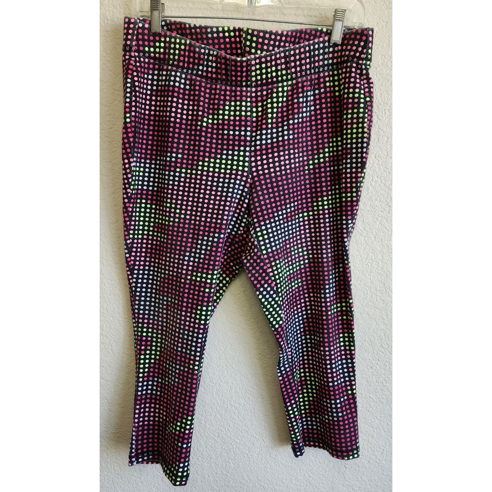 Other Livi Active Purple Green Polka Dot Cropped Yoga Pants 14 16 Size 36" / US 14 / IT 50 - 1 Thumbnail