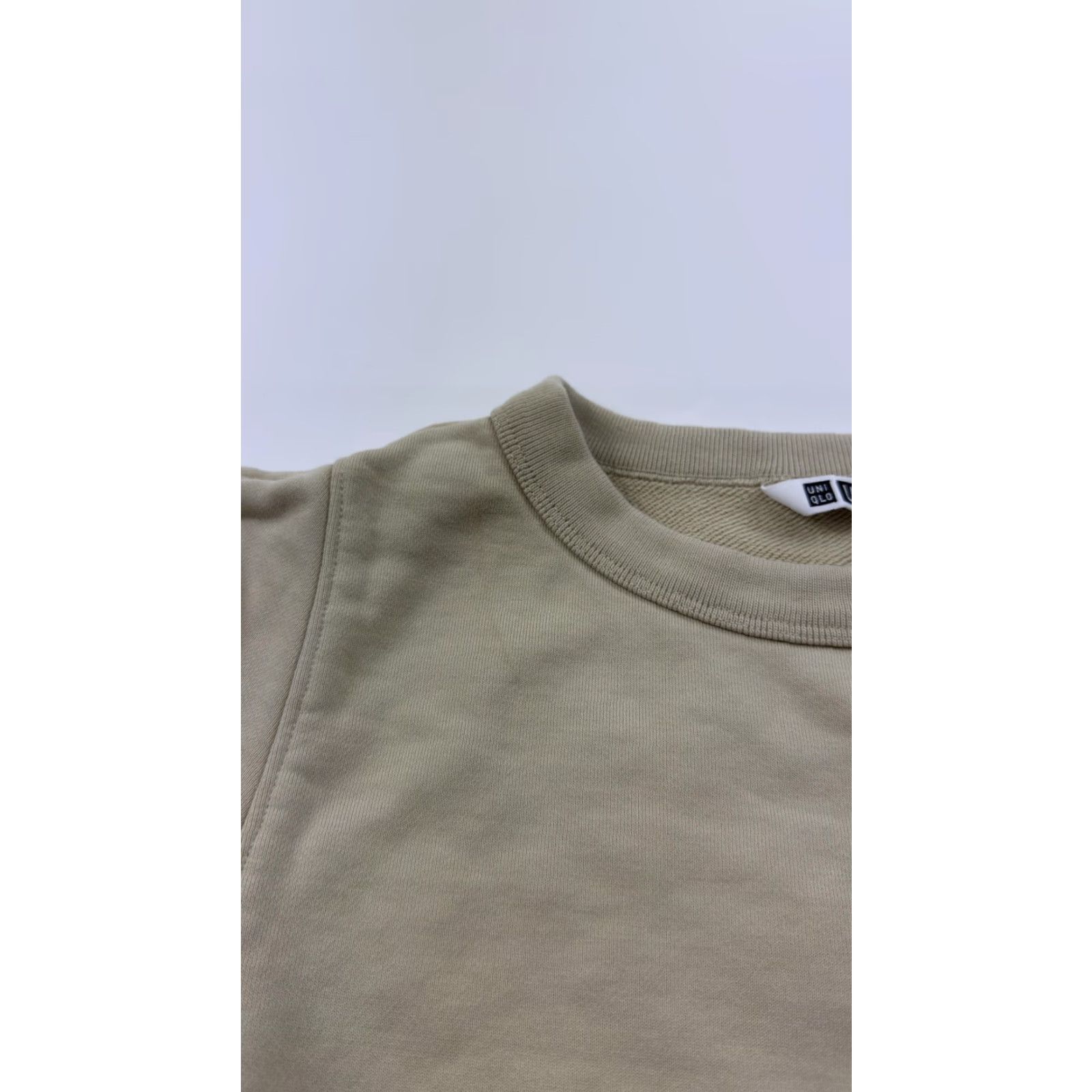 Uniqlo Uniqlo Sweatshirt Womens Beige XS Crewneck Pullover Ribbed Cuffs Cotton Blend Size XS / US 0-2 / IT 36-38 - 7 Thumbnail