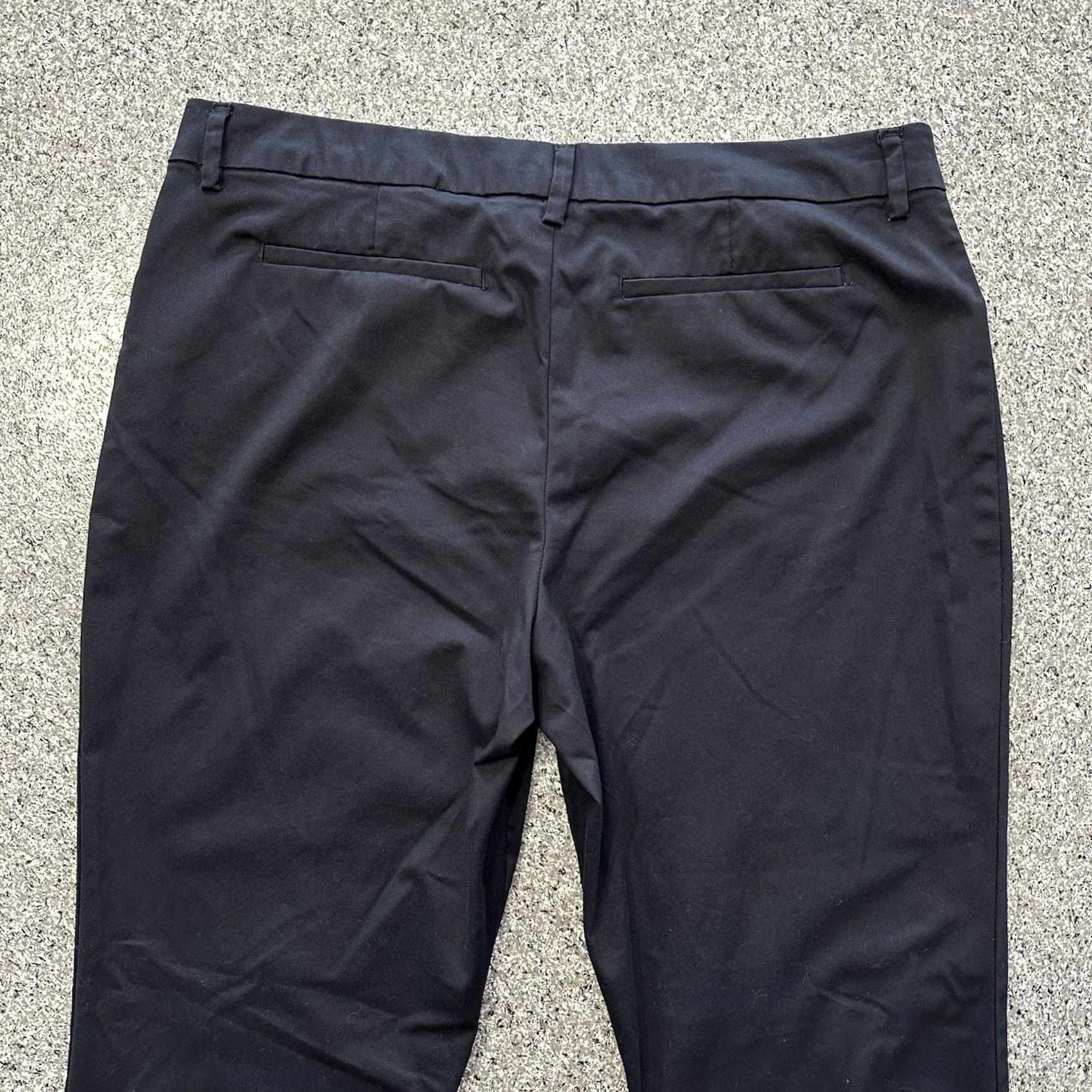 Lee Lee Pants Womens 18 38x32 Black Wrinkle Free Relaxed Fit Straight Chino Khaki Pants Size 26" / US 2 / IT 38 - 5 Thumbnail