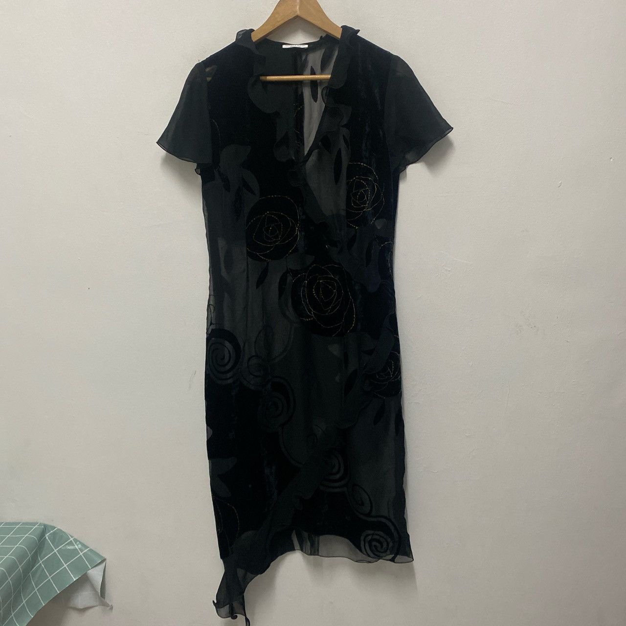 image of Italian Designers x Vintage Mariella Burani Dress Made In Italy in Black, Women's (Size Small)