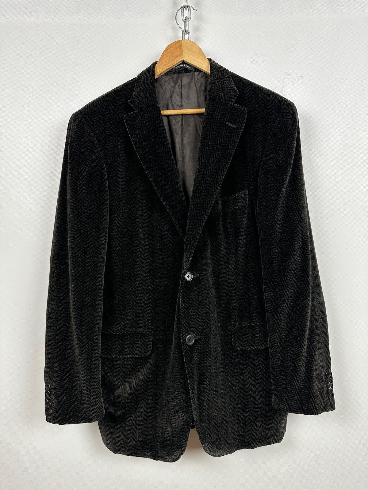 Caruso Raffaele Caruso Sartoria Parma Herringbone Handmade Blazer Size US L / EU 52-54 / 3 - 2 Thumbnail