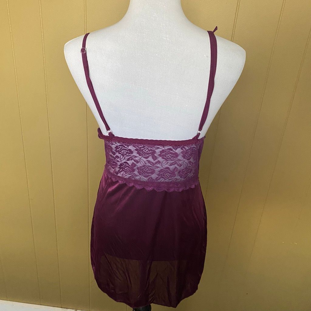 Other Women S adjustable spaghetti strap satin & lace lingerie nig Size ONE SIZE - 7 Thumbnail