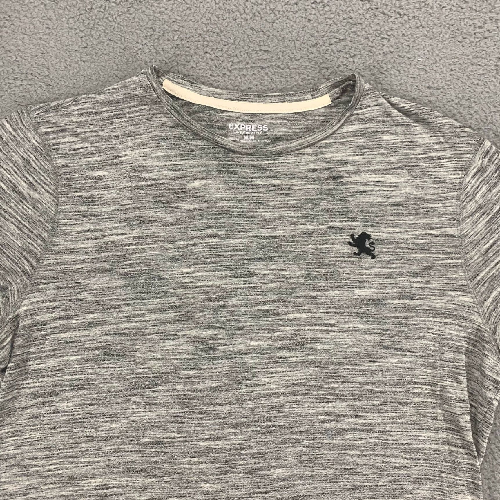 Express Express Women's Gray Crew Neck T-Shirt Medium Short Sleeve Solid Top Size M / US 6-8 / IT 42-44 - 3 Thumbnail