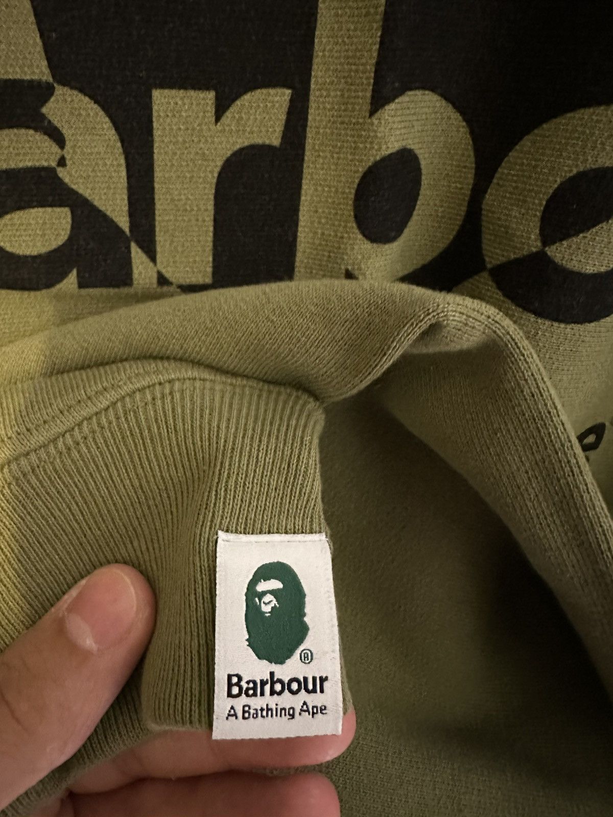 Bape × Barbour Bape Barbour crew Size US L / EU 52-54 / 3 - 6 Thumbnail