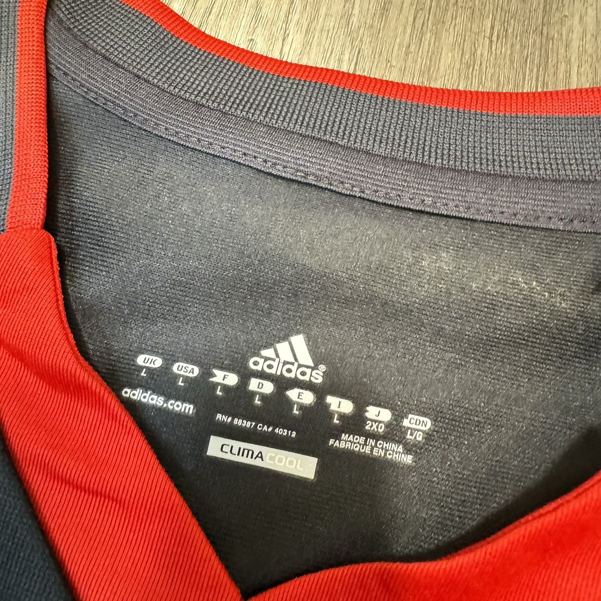 Adidas Germany 11/12 match issue/worn away shirt #8 Ozil Size US L / EU 52-54 / 3 - 8 Thumbnail