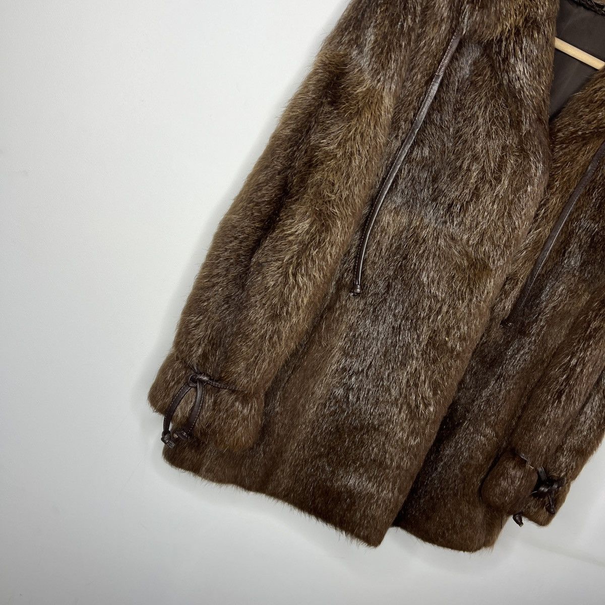 Vintage 90s Vintage Real Rabbit Fur Coat Jacket Heavy Opium Punk Y2K Size M / US 6-8 / IT 42-44 - 3 Thumbnail