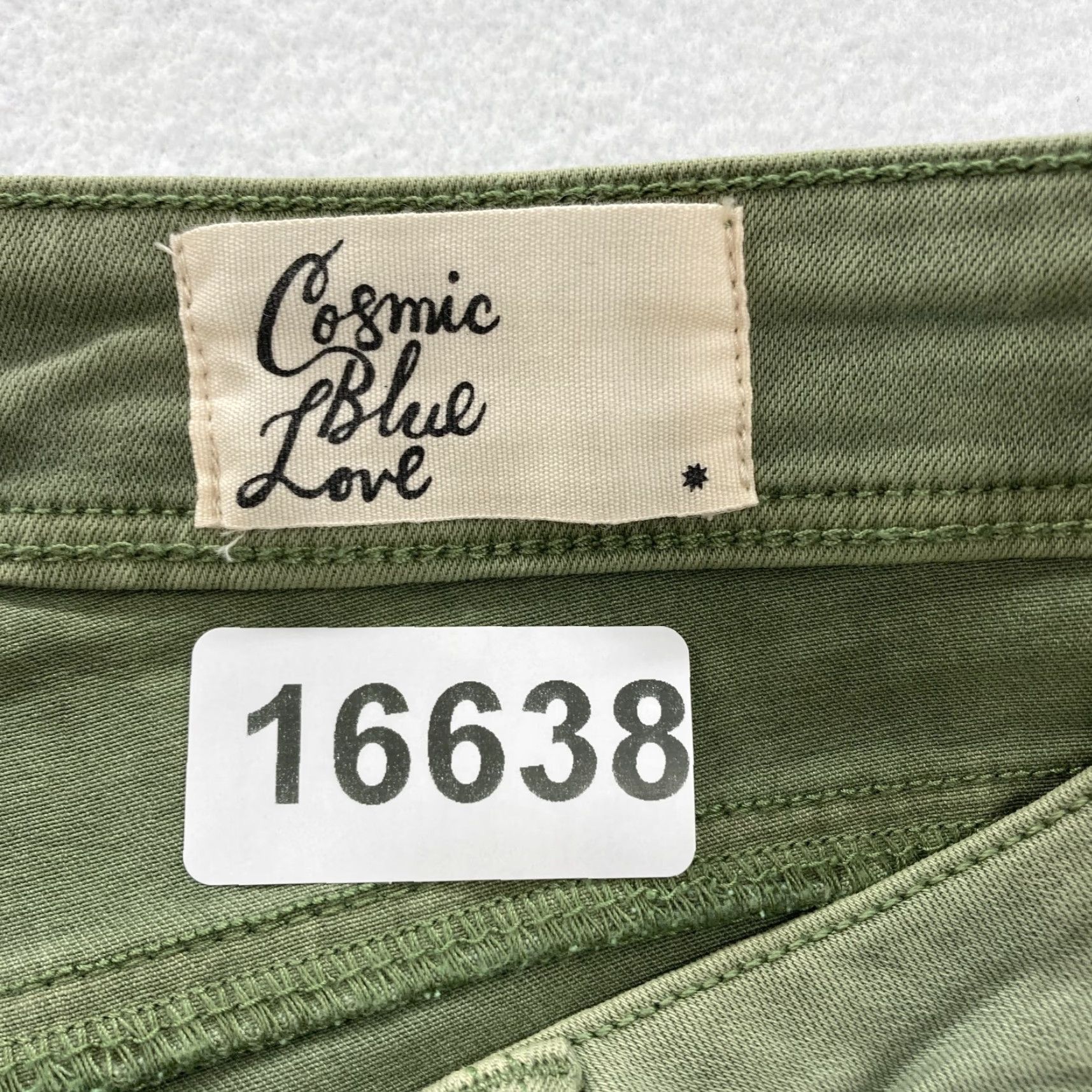 Brooks Cosmic Blue Love Brooks Cargo Skinny Pant Women's 12P Petite Green Cargo Pants Slim Rise Mid 8.5-10.5 in Inseam 23 in XS? Size 34" / US 12 / IT 48 - 5 Thumbnail