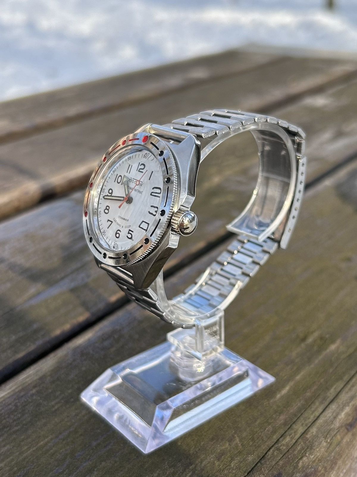 Vintage Vintage Watch Soviet USSR Mechanical Wostok Hand Winding Size ONE SIZE - 5 Thumbnail