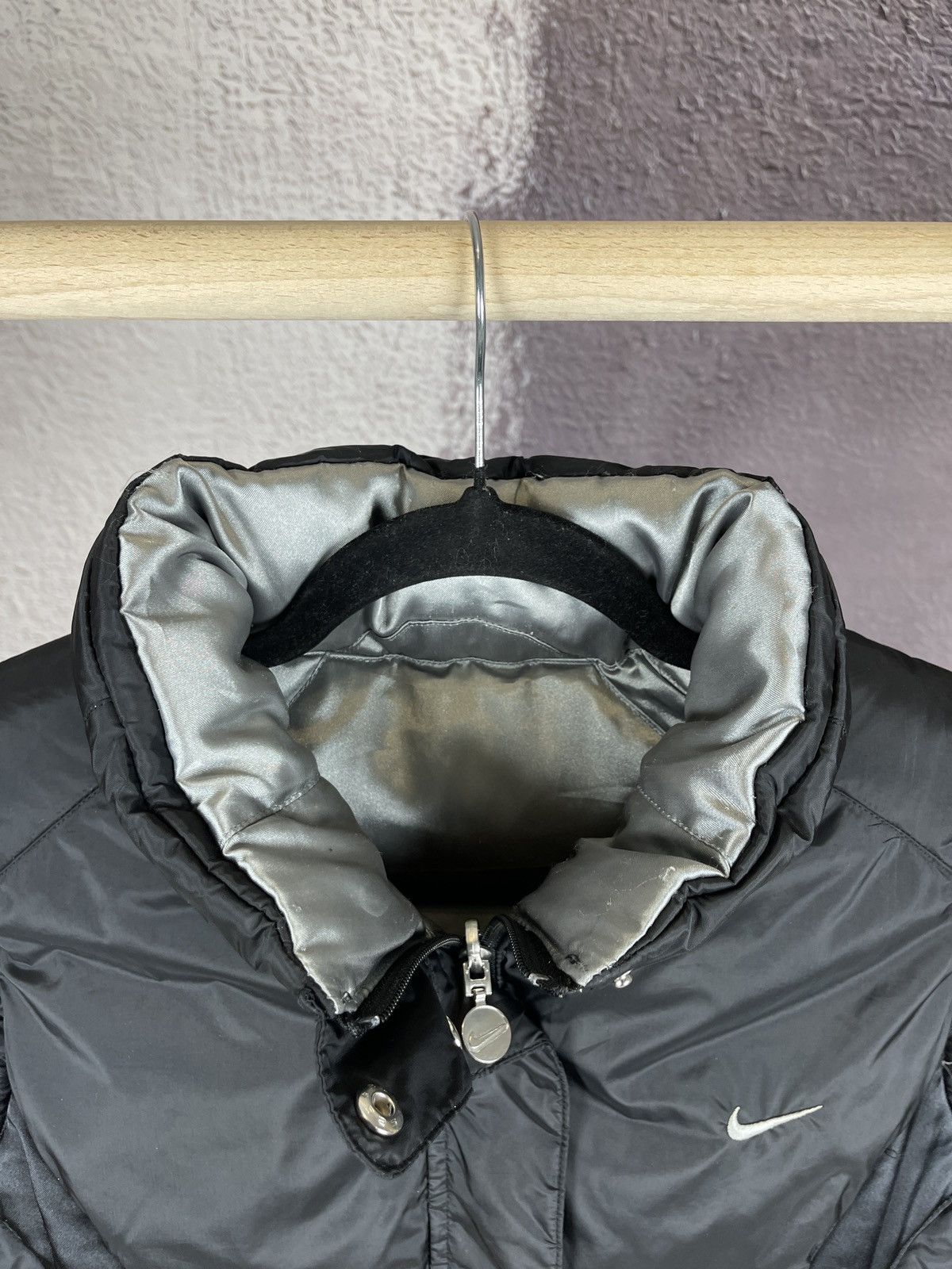 Nike Nike vintage y2k reversible black silver down vest drill Size L / US 10 / IT 46 - 8 Thumbnail