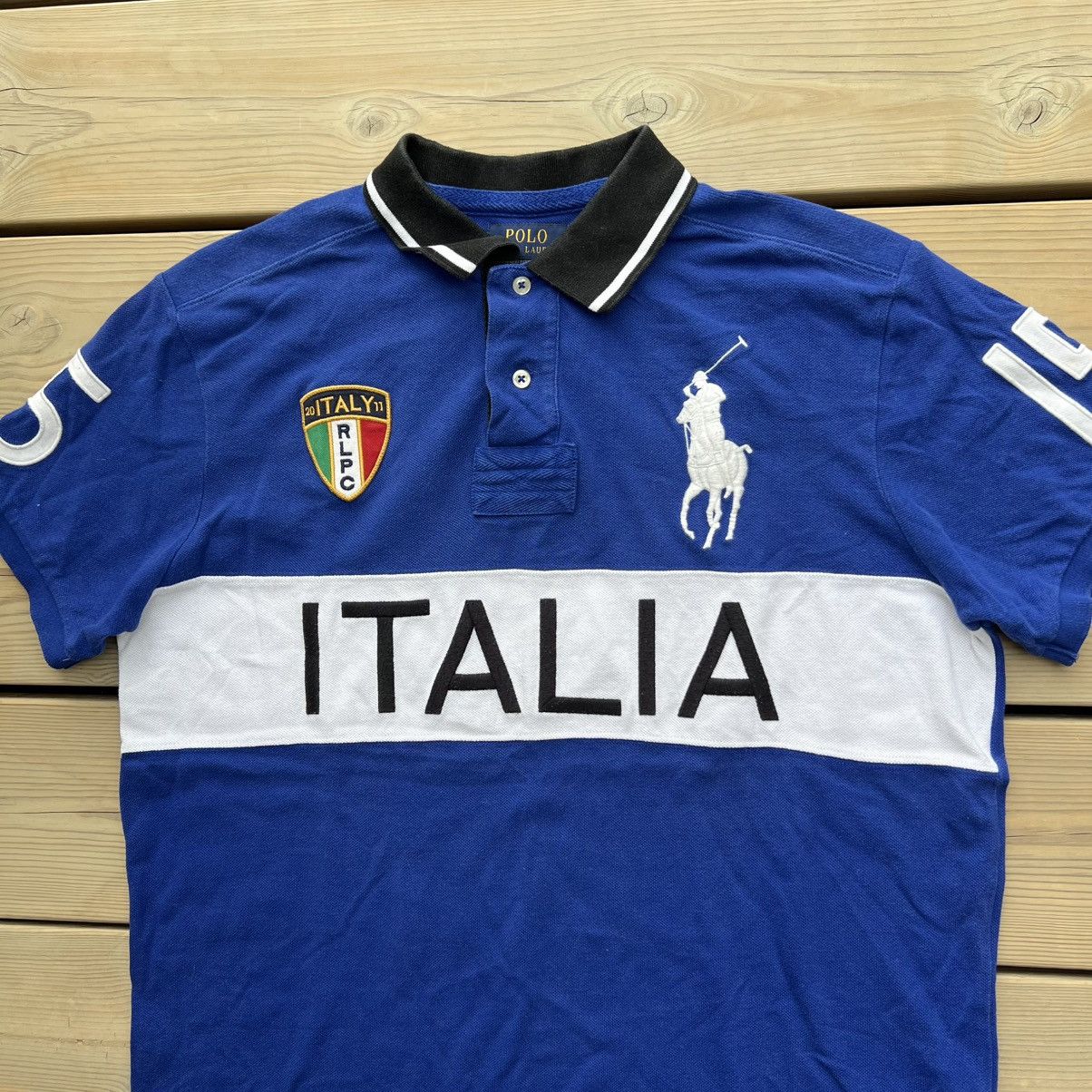 Polo Ralph Lauren Polo Ralph Lauren Rare Big Pony Chief Keef Polo Italia Blue Size US L / EU 52-54 / 3 - 3 Thumbnail