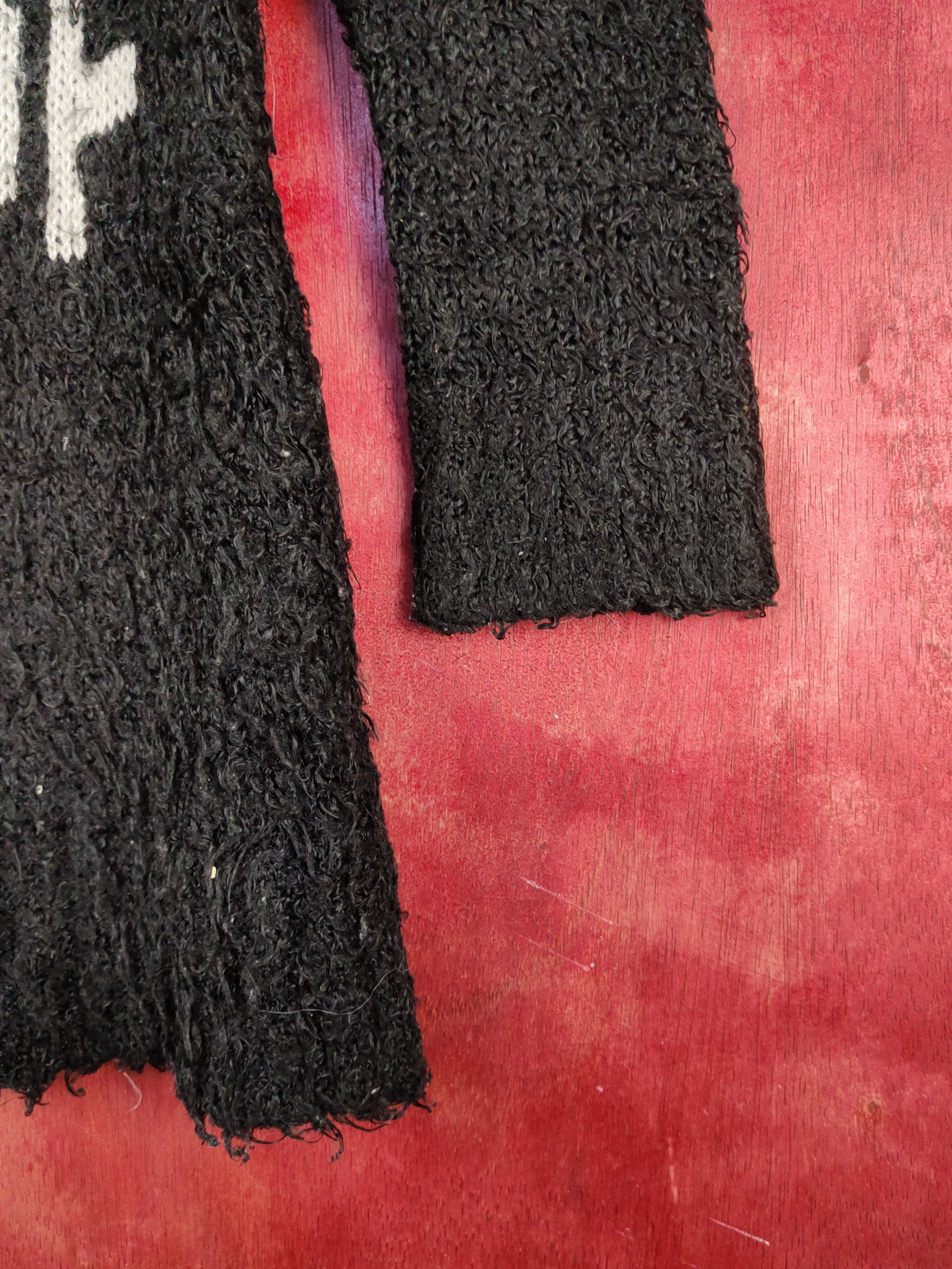 Homespun Knitwear Pink Latte Black Fur shaggy Mohair Knitwear #S2280 Size XS / US 0-2 / IT 36-38 - 7 Thumbnail