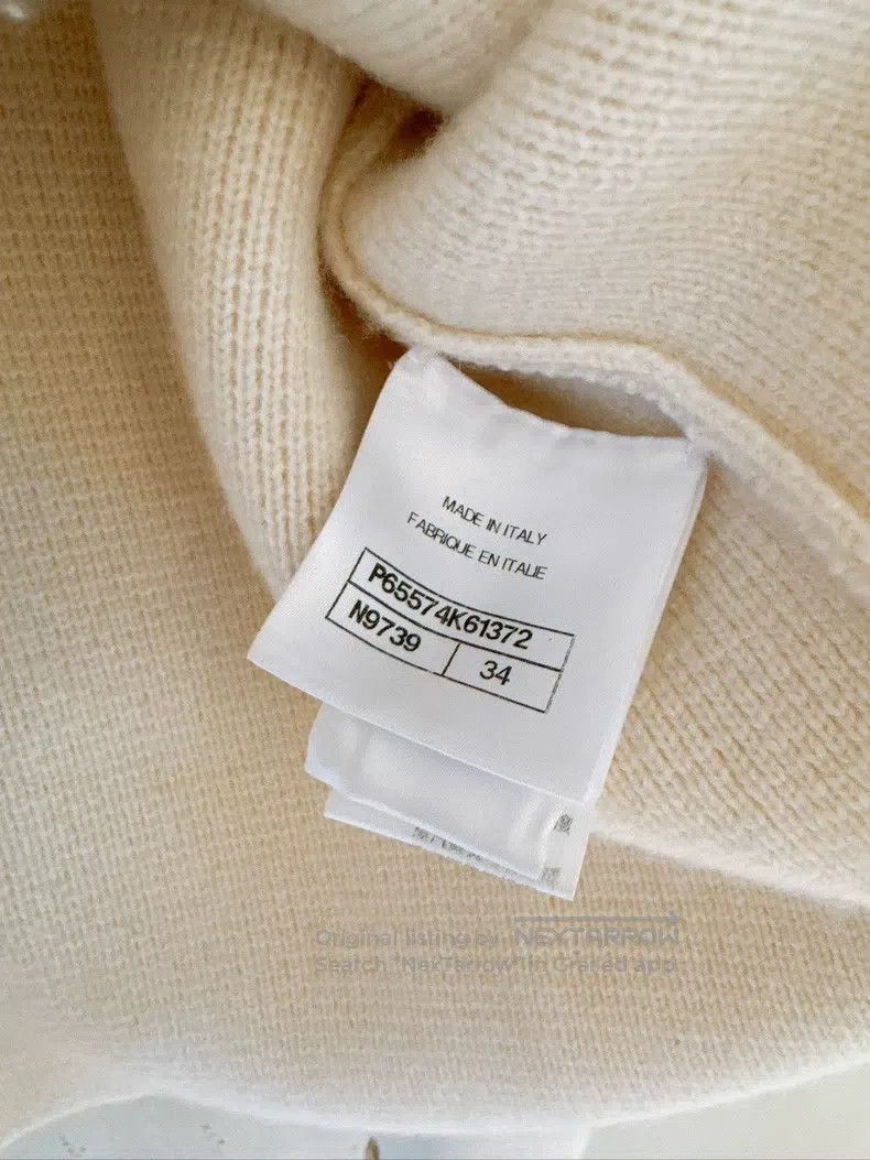 Chanel Chanel 20K Equestrian Series White Cashmere Sweater Size XXS / US 00 / IT 34 - 9 Thumbnail