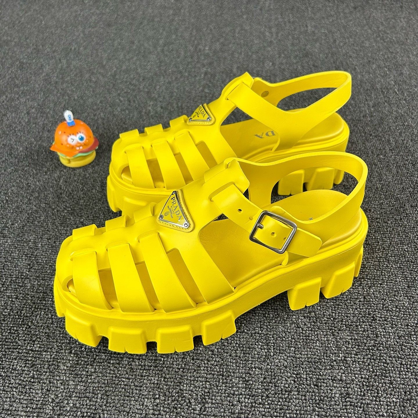 Prada Prada Rubber Buckle Sandals Size 39 Size US 9 / IT 39 - 1 Thumbnail