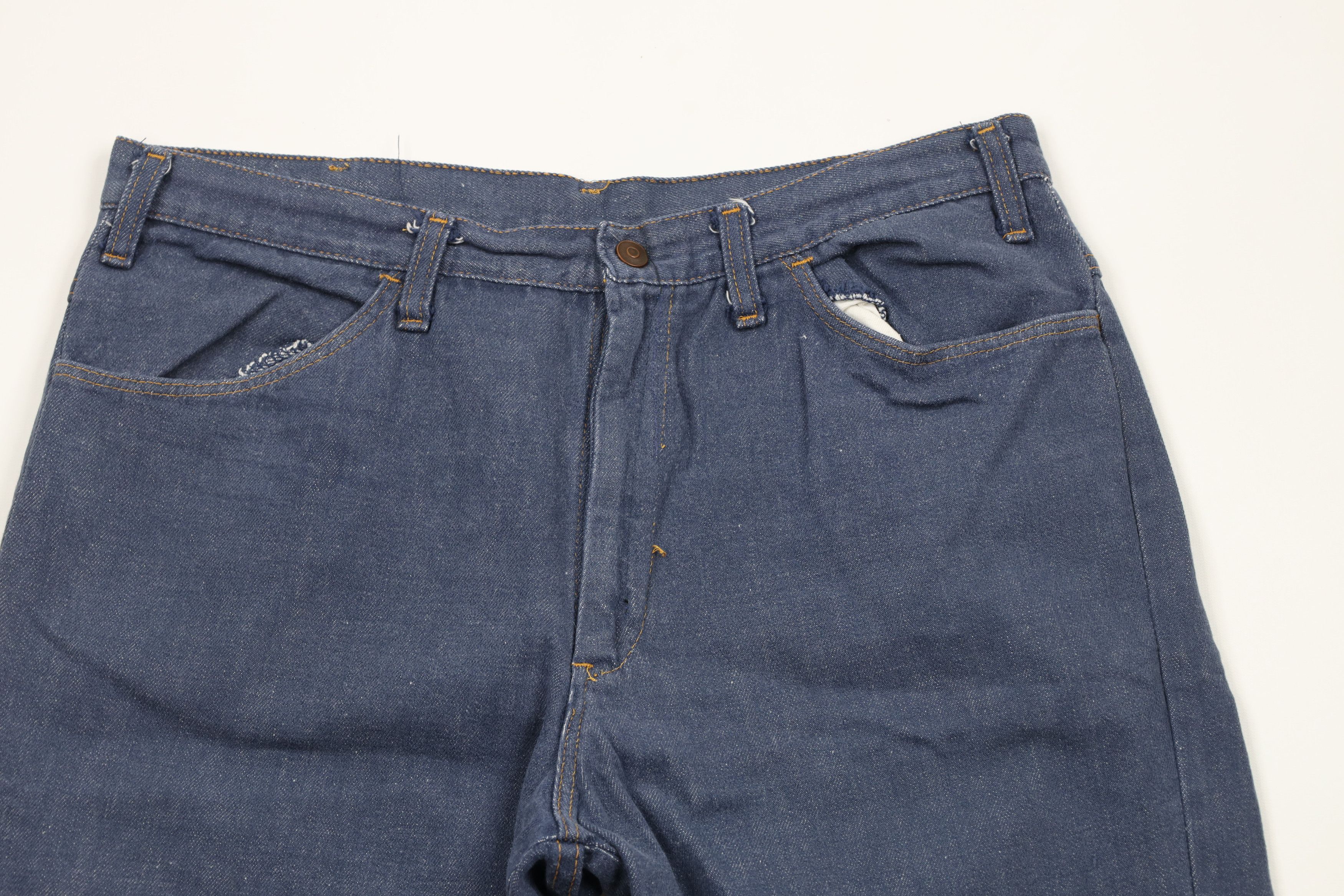 Vintage Vintage 70s Streetwear Wide Leg Bell Bottoms Jeans Blue USA Size 34 - 2 Thumbnail