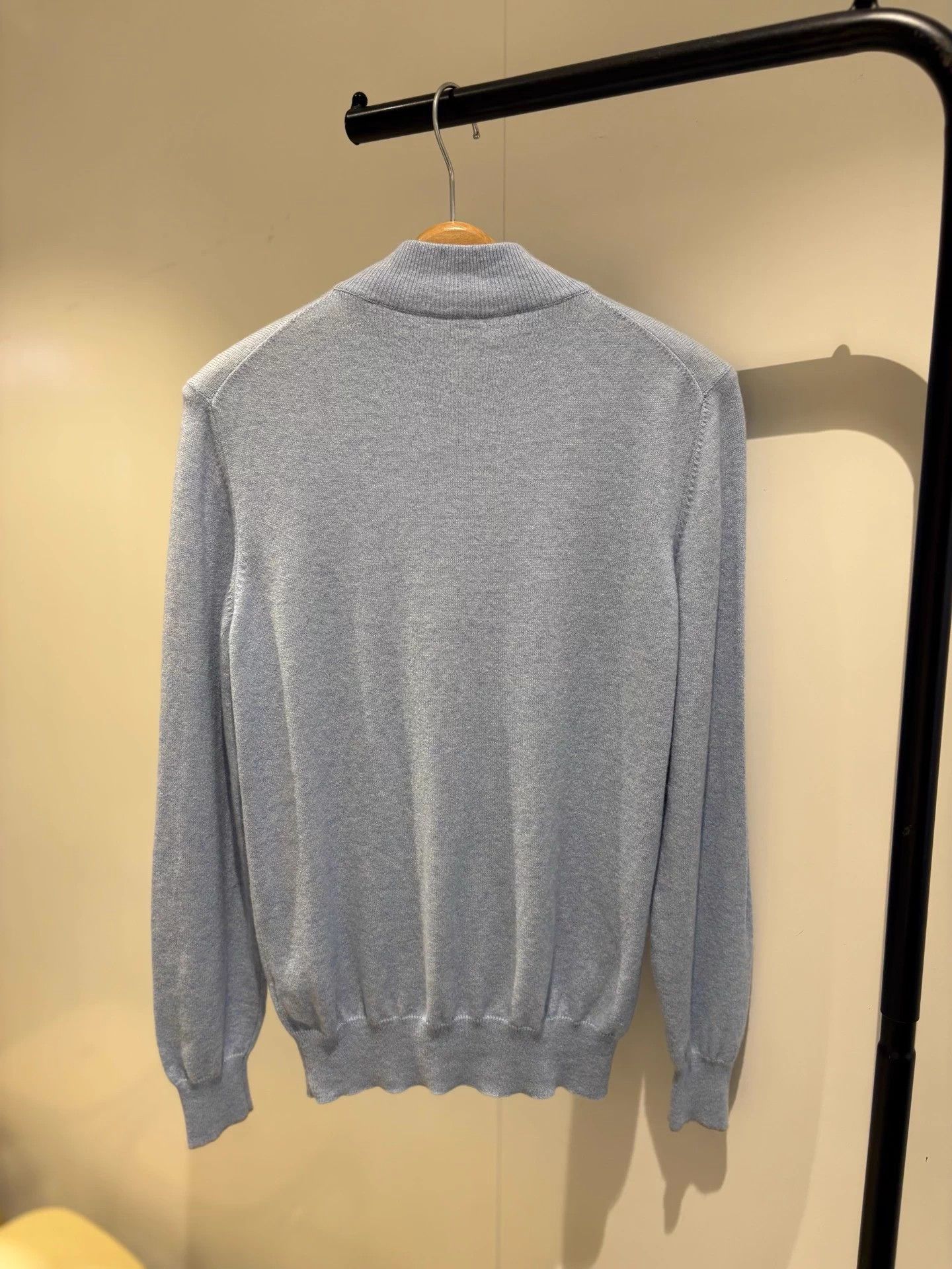 Brunello Cucinelli Brunello Cucinelli Lt. Blue Cashmere Zip Sweater 12Y (A) DS Size XXS / US 00 / IT 34 - 5 Thumbnail
