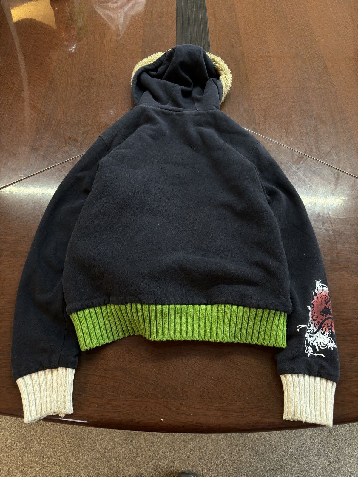 If Six Was Nine × Japanese Brand × Le Grande Bleu (L.G.B.) Vintage Fur Inside Japanese Ifsixwasnine Style Hoodie Size US L / EU 52-54 / 3 - 2 Thumbnail