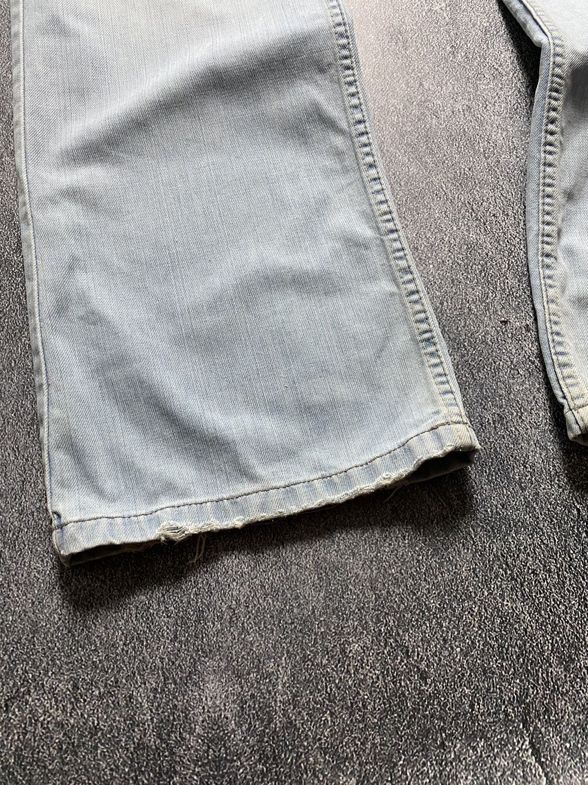Anime × Japanese Brand Egoiste VNTG Embroidered Pulls Flare Y2K Jeans Pants Size US 34 / EU 50 - 3 Thumbnail